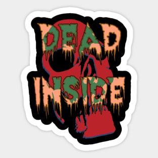 Dead Inside Skull Horror Sticker